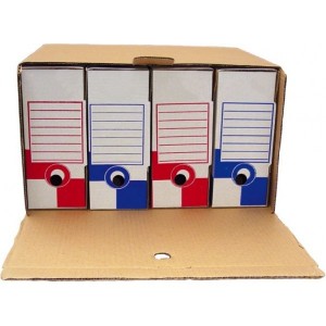 Poza Container pentru 4 cutii de arhivare KANGARO - kraft