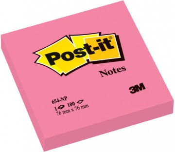 Poza Notite adezive, Post-it, 76 x 76 mm, 100 file, roz neon. Poza 9788