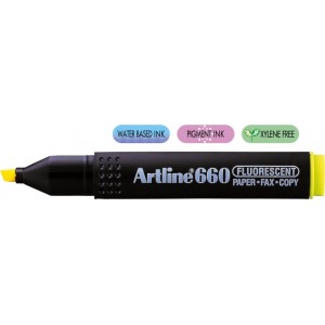 Poza Textmarker fluorescent 1.0-4.0mm, ARTLINE 660 - galben