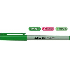 Poza Permanent marker varf rotund, 0.4mm, corp plastic, ARTLINE 250 - verde