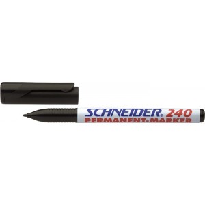 Poza Permanent marker varf rotund, 1-2mm, SCHNEIDER 240 - negru