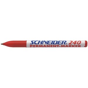 Poza Permanent marker varf rotund, 1-2mm, SCHNEIDER 240 - rosu