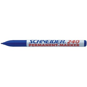 Poza Permanent marker varf rotund, 1-2mm, SCHNEIDER 240 - albastru