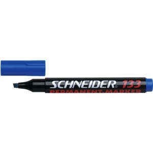 Poza Permanent marker varf tesit, 1-5mm, SCHNEIDER 133 - albastru