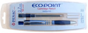 Poza Creion mecanic cu cartus si doua rezerve radiera, 0,7mm, PENAC EcoPoint