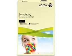 Poza Carton color, A4, 160 g/mp, galben pal, 250 coli/top, XEROX Symphony. 