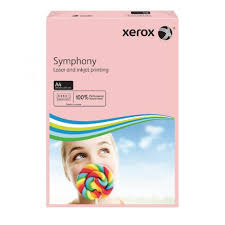 Poza Hartie color, A4, 80 g/mp, roz deschis, 500 coli/top, XEROX Symphony. 