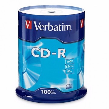 Poza CD-R, 700MB, 52X, 100 buc/bulk, VERBATIM Extra Protection. 