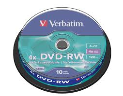 Poza DVD-RW, 4.7GB, 4X, 10 buc/bulk, VERBATIM Matt Silver.
