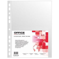 Poza Folie protectie A4, 50 microni, cristal, 100buc/set, Office Products. 
