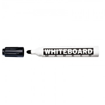 Poza Marker whiteboard varf rotund, corp plastic, MOLIN - negru. Poza 8573