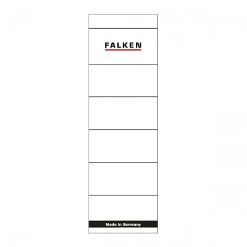 Poza Etichete Falken autoadezive, pentru bibliorafturi, 60 x 190 mm, alb. Poza 9042